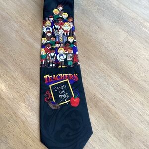 Vintage Mens Teacher School neck tie gift idea old school novelty 59”